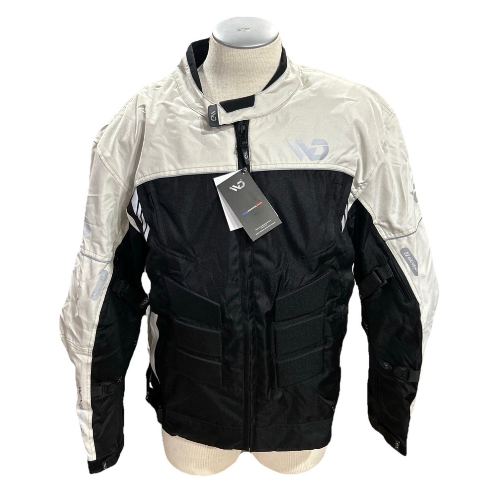 WD Motorsports Motorcycle Jacket Mens 3XL Vegas Series Black, White Padded